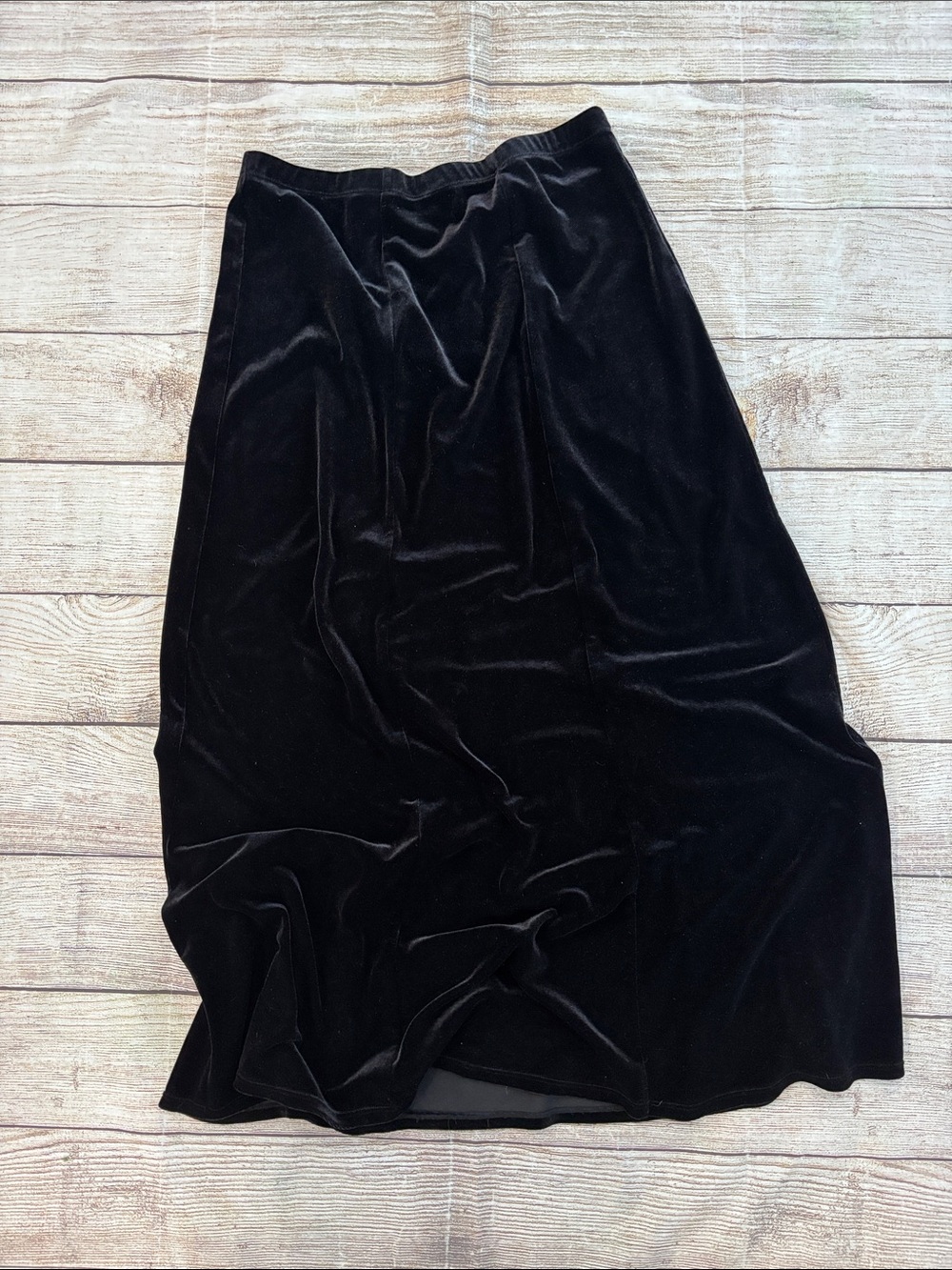 Notations Black Velvet Maxi Skirt